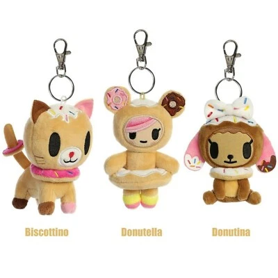 Aurora - Tokidoki - Lot of 3-Donutella  Plush Clip On - Image 1 of 4