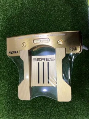 NEW 2021 HONMA BERES P-308 GOLD 34inc Putter Golf Clubs C146 - Image 1 of 4