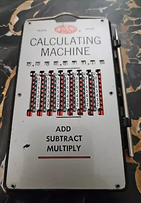 Vintage Wizard Calculating Machine With Original Aluminum Stylus • 13.49$