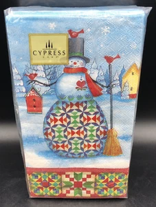 Servilletas de papel muñeco de nieve de Navidad Jim Shore 40 unidades de Cypress Home 15,75" x 13" - Imagen 1 de 5