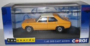 CORGI VANGUARDS HILLMAN AVENGER 1.6DL - SUNSEEKER ORANGE BLOSSOM- MINT / PERFECT - Picture 1 of 7