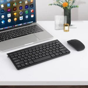 Juego de mini teclado y mouse inalámbricos 2.4G ultrafino para Mac Apple PC computadora - Imagen 1 de 7