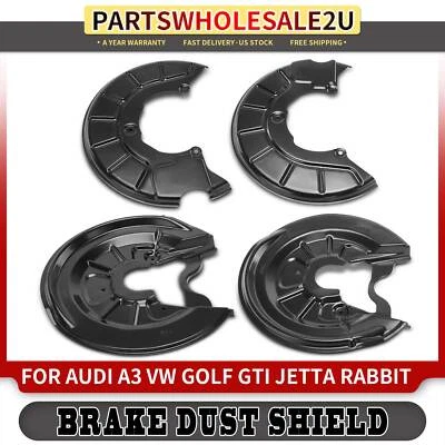 4x Protector antipolvo de freno delantero y trasero para Volkswagen Golf Jetta GTI Rabbit Audi A3 Foto 1 de 4