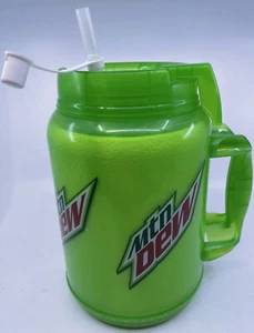 Mountain Dew Neon Green 64oz Insulated Travel Mug Container - Whirly Drink Works - Picture 1 of 2