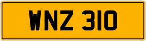 WNZ 310 W 3X3 DATELESS PRIVATE NUMBER PLATE WILL WIL WENDY WES WALT WAYNE WOLF - Picture 1 of 1