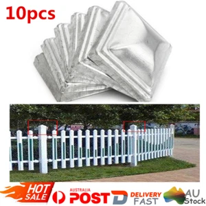 100MM Galvanised Steel Square Post End Cap For Fence Posts 10Pcs AU In/Outdoor - Picture 1 of 7