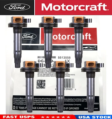 6PCS GENUINE Motorcraft Ignition Coil OEM DG-549 For Ford F150 3.5L BL3Z-12029-C - Image 1 of 4