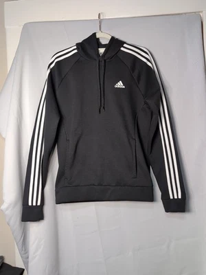 Adidas Essentials 3 Striped Fleece Hoodie Women's Small (600) - Image 1 of 4