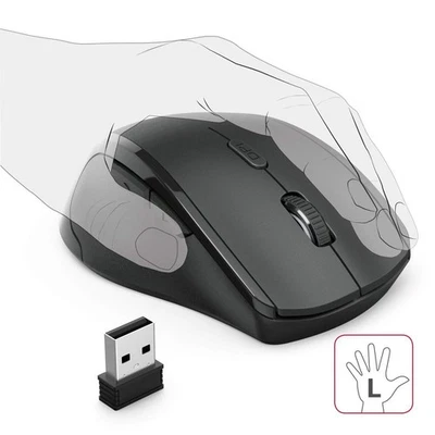 Hama Ergonimc Left Handed Wireless Mouse, Left-handed mouse without cable, wirel - Image 1 of 4