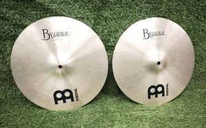 ⚡Meinl Cymbals Byzance 15" Traditional Medium Hi-Hat Cymbal Pair 2835gr ⚡ - Picture 1 of 6