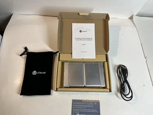 iClever IC-BK03 Black Silver Portable Rechargeable Tri Folding Wireless Keyboard - Picture 1 of 10