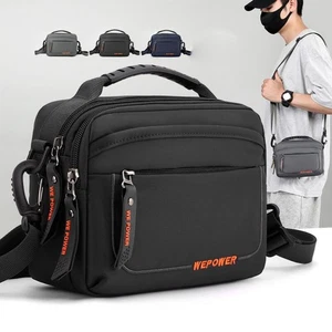 Multi-pockets Men's Shoulder Bag Large Capacity Nylon Waist Bag Work - Picture 1 of 15