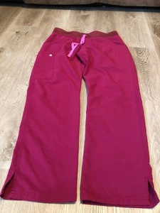 FIGS Scrubs Pants Bottoms Technical Collection Medium M Dark Pink PO#2190 m162 - Picture 1 of 6