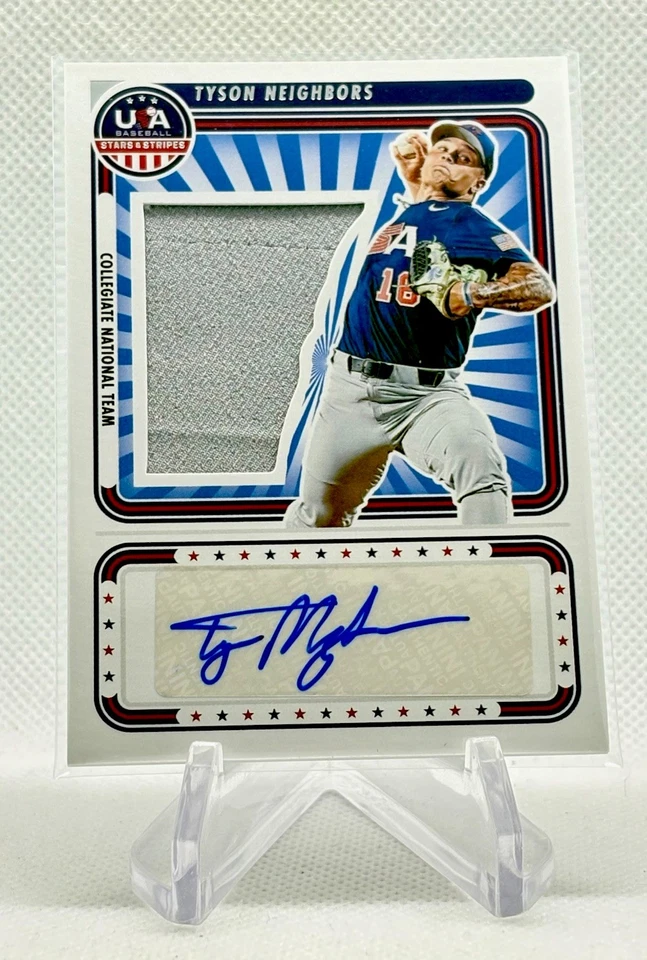 2024 Panini USA Stars & Stripes Tyson Neighbors Silhouettes Auto 055/199 #SS-TN - Image 1 of 3