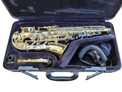 Saxofón alto Yamaha Eb YAS 200AD con correa para el cuello estuche boquilla y más Foto 1 de 4
