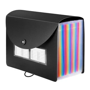 24 Pockets Expanding File Folder with Blank Labels, According File Organizer ... - Picture 1 of 7