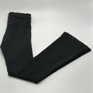 Veronica Beard Beverly 10" Skinny Flare Denim Jeans 27 Black Made In USA Zip - Picture 1 of 15