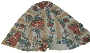 Vintage Corner Valance Curved Beige Striped Pink Green Floral Elegant 60x26 - Picture 1 of 3
