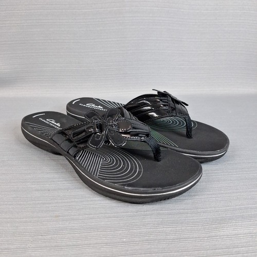 Sandali donna Cloudsteppers by Clarks BrinKley Flora H neri con tanga taglia 9