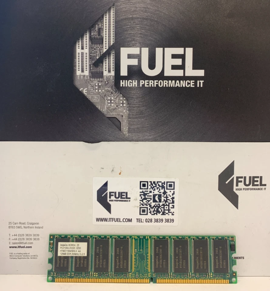 Hynix   128MB  DDR ram memory module  PC-2100 -  HYMD116645B8-H AA - Image 1 of 3