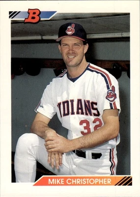 1992 Bowman Mike Christopher Rookie Cleveland Indians #374 - Image 1 of 2