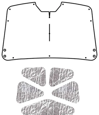 Cubierta de almohadilla aislante de tapa de maletero para Ford 1952-1954 cubierta de maletero lisa Foto 1 de 4