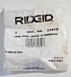 Ridgid 31610 Jaw, Heel, w/pin 10 Wrench - Picture 1 of 2