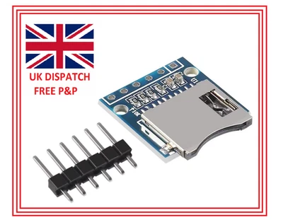 Micro SD TF Card Reader Slot Module with SPI Interface for ESP32 Arduino Pi ESP - Image 1 of 3