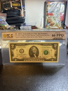 👀 2017 $2 Star Note PCGS 66 PPQ ✨ ( 99% Full Star ) ✨ 🔥 2 Pairs 🔥 - Picture 1 of 9