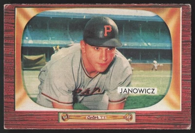 1955 Bowman Vic Janowicz #114 - Pittsburgh Pirates - VG+ - Image 1 of 2