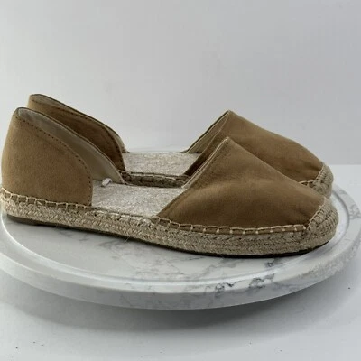 Gap Womens Tan Faux Suede Espadrille Flats Jute Slip on Shoes Casual Size 7 - Image 1 of 4