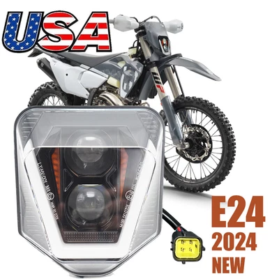 LED Headllight Assembly Red DRL For Husqvarna TE FE 200 250 350 450 501 701 2024 - Image 1 of 4