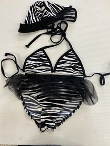 Girls 5t Zebra 3pc. Swim Set Nwt - Picture 1 of 5