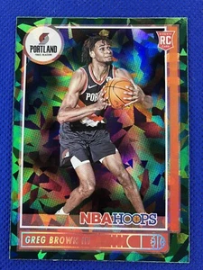 2021-22 #226 Greg Brown III Panini Hoops Basketball Green Cracked Ice RC - Bild 1 von 2