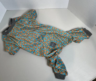 FuzzYard Pepperoni Pizza Slice Dog Pajamas Blue Size 4 (Fits like a L) - Image 1 of 4
