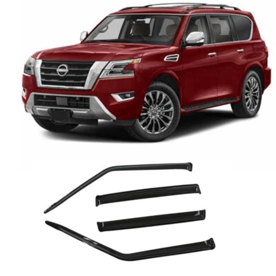 4Pcs Out-Channel Window Wind Deflector Window Visor for 2017-2023 Nissan Armada Foto 1 de 4