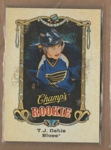 TJ T. J. OSHIE 2008/09 UD CHAMPS #180 SP ROOKIE CARD BLUES CAPITALS!