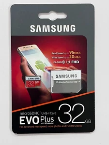 Carte microSDHC Samsung EVO Plus 32 Go classe 10 20 Mo/s MB-MC32GA/AM neuve - Photo 1 sur 3