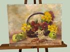 Original Oil Painting of Still Life Table Bouquet 14" x 18" M.J. Rothe CA ARTIST