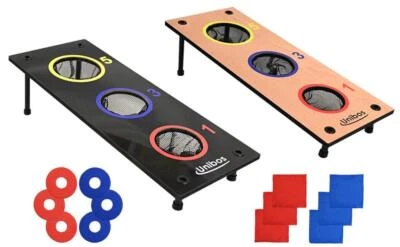 METATELL 2-In-1 Bean Bag Toss Game Set Corn Hole Throwing Target Board Family Garden Fun