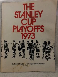 4-7-73 CHICAGO BLACKHAWKS AT ST LOUIS BLUES PLAYOFF PROGRAM - Picture 1 of 4
