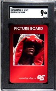 2007 QUESTION OF SPORT FLOYD MAYWEATHER JR BOXING CARD TBE SGC 9 MINT - Picture 1 of 2