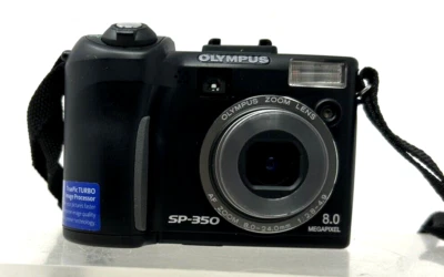 Olympus SP Series SP-350 8.0MP Digital Camera - Black w/Case - Image 1 of 4