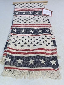 STOREHOUSE Americana Throw Blanket Stars Strips Red White & Blue Patriotic NWT - Picture 1 of 6