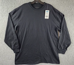 Action Thread Crewneck Solid Sweatshirt Men's XL Black Long Sleeves Pullover - Picture 1 of 13