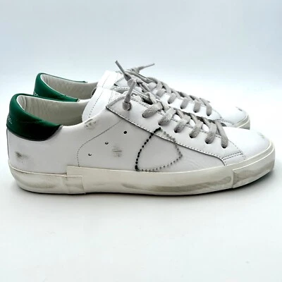 Philippe Model Paris Sneakers Prsx Blanc vert Prlu Vb26 spoiler verde - Immagine 1 di 4