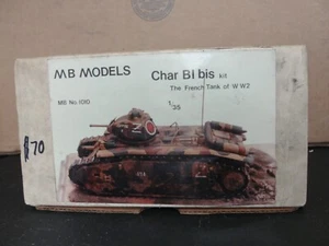 Vintage MB Models 1010 Char B1 bis Model Kit WWII French Tank 1/35 Resin - Picture 1 of 7