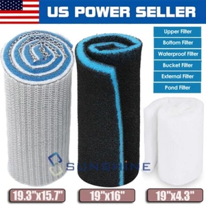 Aquarium Bio Sponge Foam Filter Media Pad for Fish Tank Sump Pond Cut No Lint - Picture 1 of 38