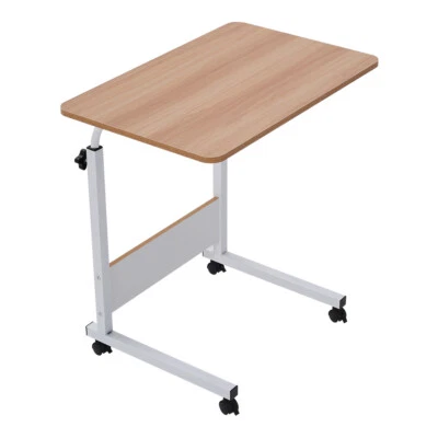 DEALS-ONLINE4FURNITURE Mobile Laptop Cart Computer Overbed Desk With Wheels Nursing Table Overbed Tray