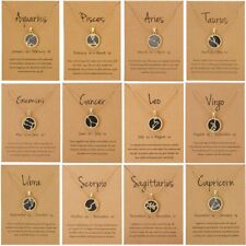 Wholesale 12 Constellation Zodiac Sign Necklace Pendant Chain Unisex Jewelry New